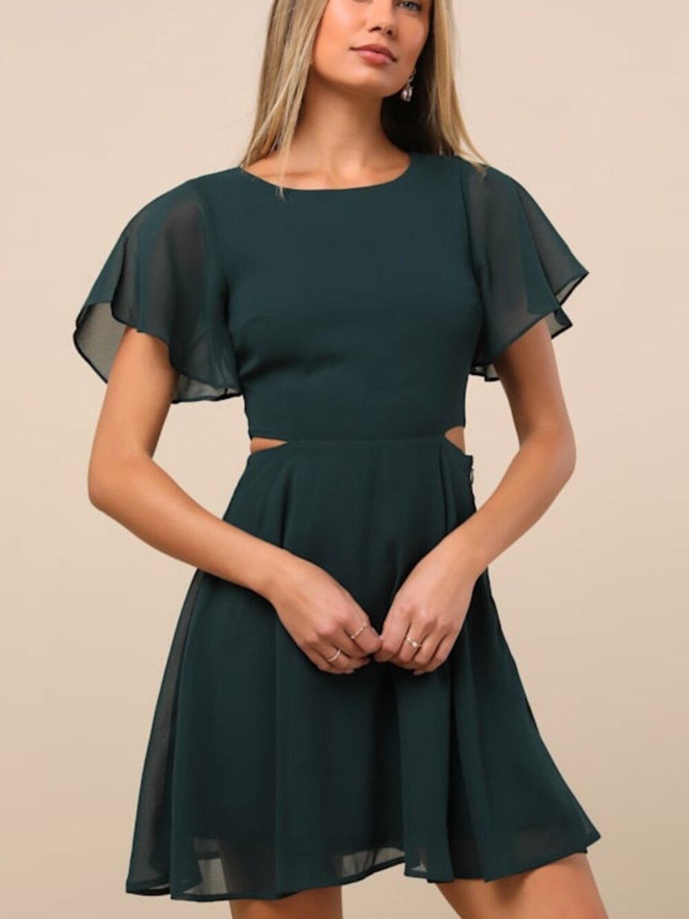 Lulus Cutout Mini Skater Dress - NWT | Sz S